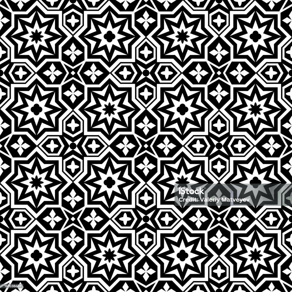 Noir et blanc motif sans couture modèle - clipart vectoriel de Abstrait libre de droits