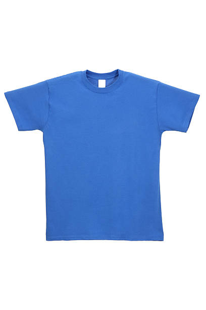 istock Blue t-shirt isolated on white background 157039018