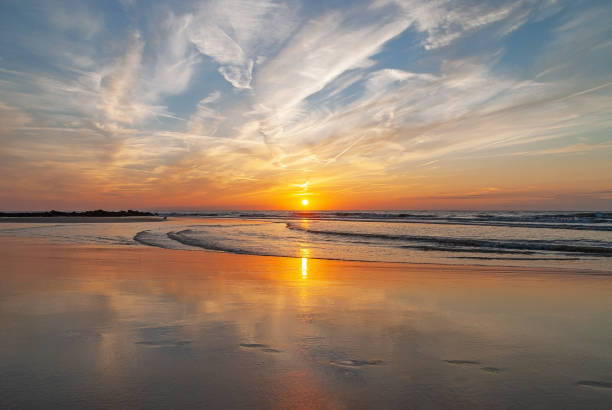 istock Oostende Beach Sunset, Belgium 1570421432
