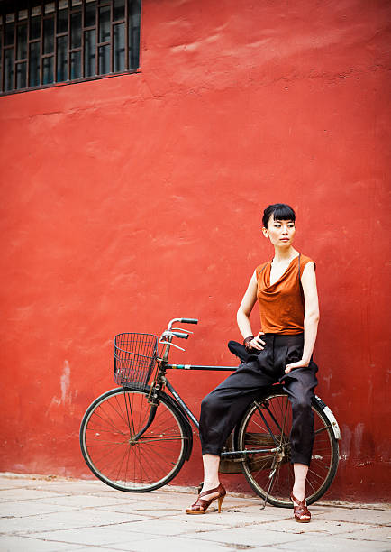 Bicycle rental on the historic city walls of Xian, China