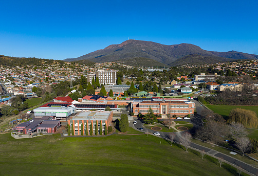 New Town, Hobart in front of Mount Wellington
