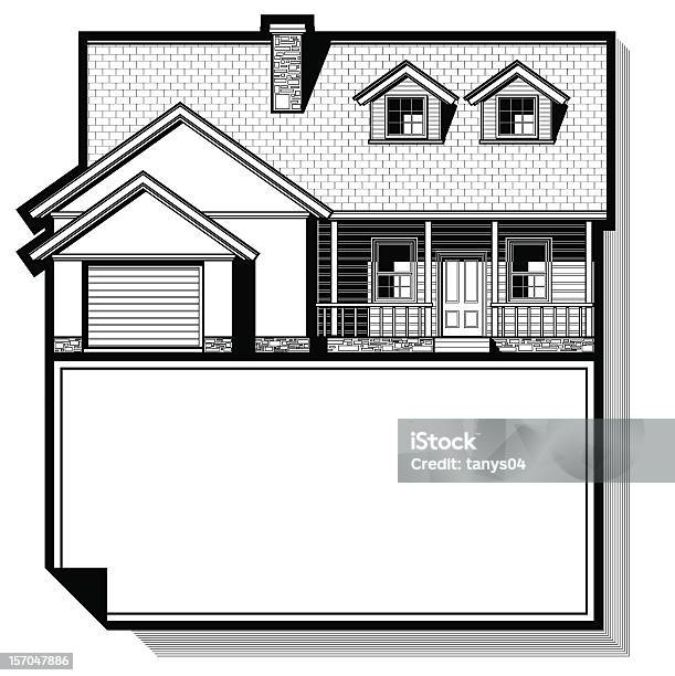 Single Family House Stock Illustration - Download Image Now - Apartment, Architecture, Banner - Sign