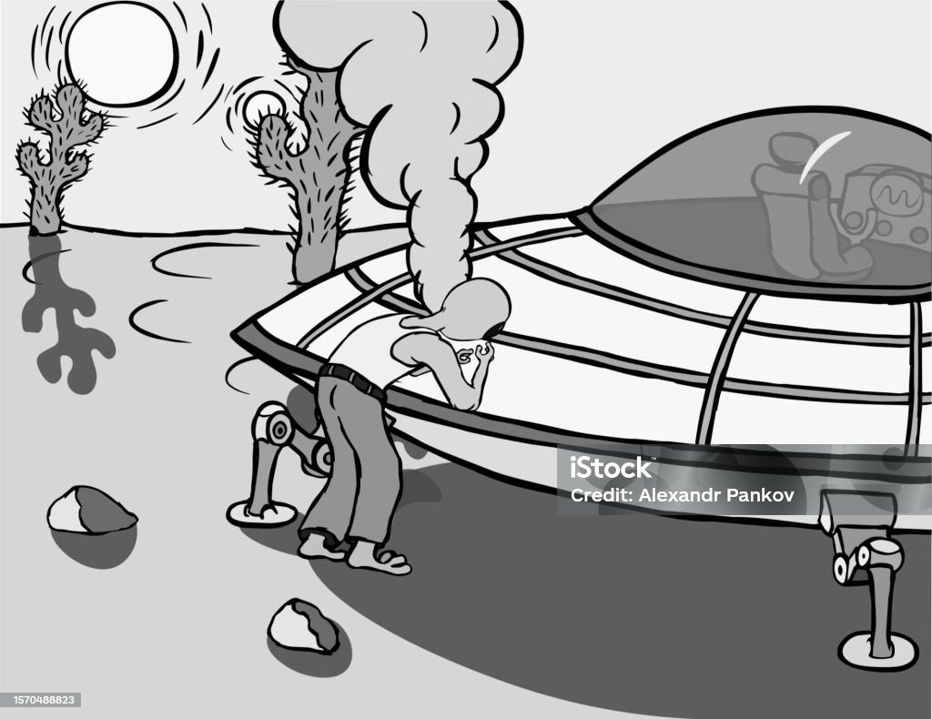 Alien Driver Stock Illustration - Download Image Now - Alien, Art, Art ...