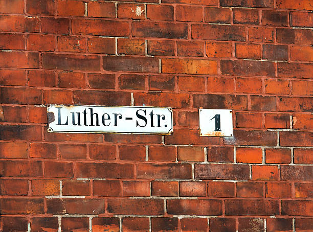 istock Street Sign Luther-Strasse 157048886