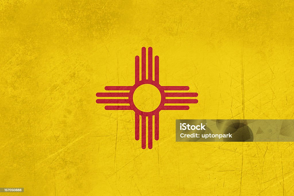 グランジニューメキシコ州旗 - ニューメキシコ州のロイヤリティフリーストックイラストレーション