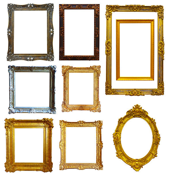 istock Set of  gold picture frame 157051957