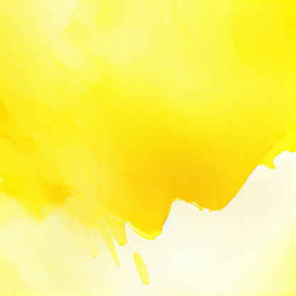 Abstract Yellow Watercolor Texture Background