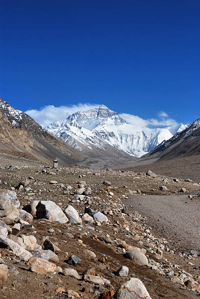 Torrent de fondre la neige du Tibet au camp de base de l'everest - Photo