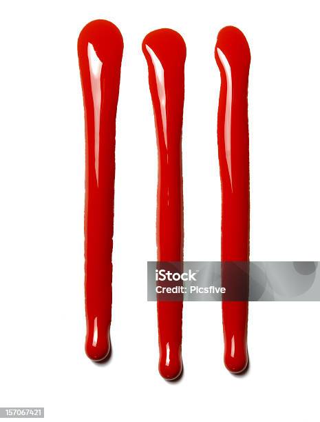 Liquid Paint Drop Stock Photo - Download Image Now - Leaking, Red, Abstract