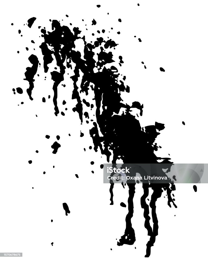 Black Drip Silhouette Isolated On White Background Stock Illustration ...