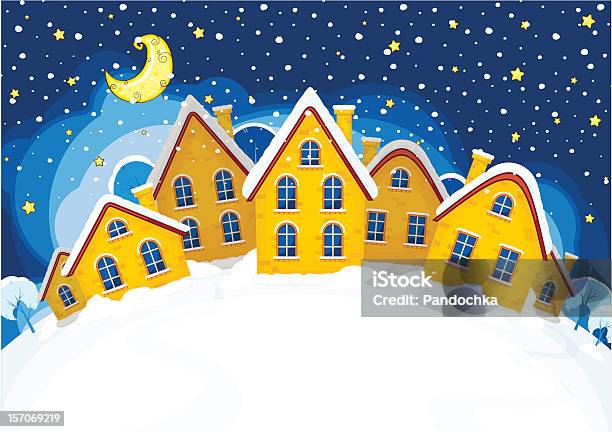 Ilustración de Ilustración Vectorial De La Zona De Navidad y más Vectores Libres de Derechos de Casa - Casa, Celebración - Ocasión especial, Cielo