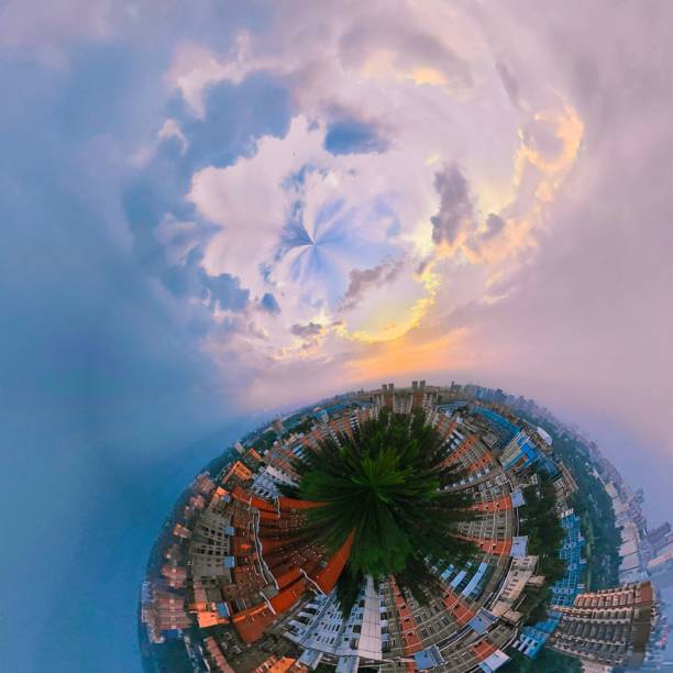 istock Abstraction city and clouds buildings from above 1570706585