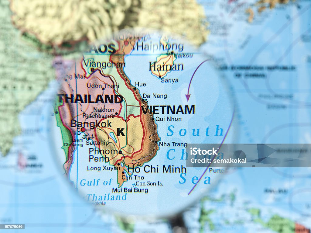 vietnam map Map Stock Photo