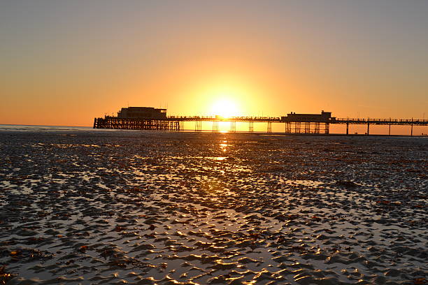 istock Sunset Behind Worthing's Victorian Pier and Ocean 157075646