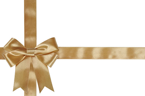 istock Gold ribbon with bow 157078154