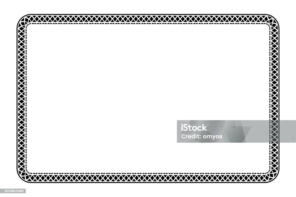 Simple Vector Basic Shape Frame For Certificate Placard Or Element ...