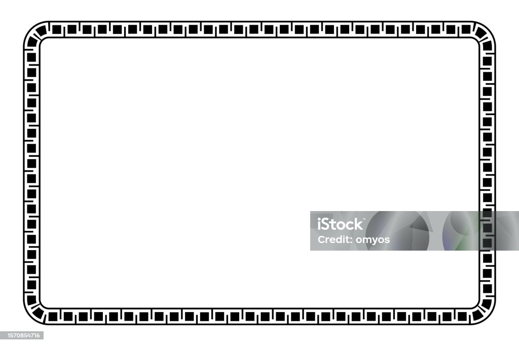 Simple Vector Basic Shape Frame For Certificate Placard Or Element ...