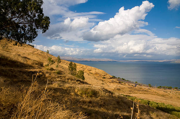 Sea of Galilee View of Sea of Galilee, Israel sea of galilee stock pictures, royalty-free photos & images