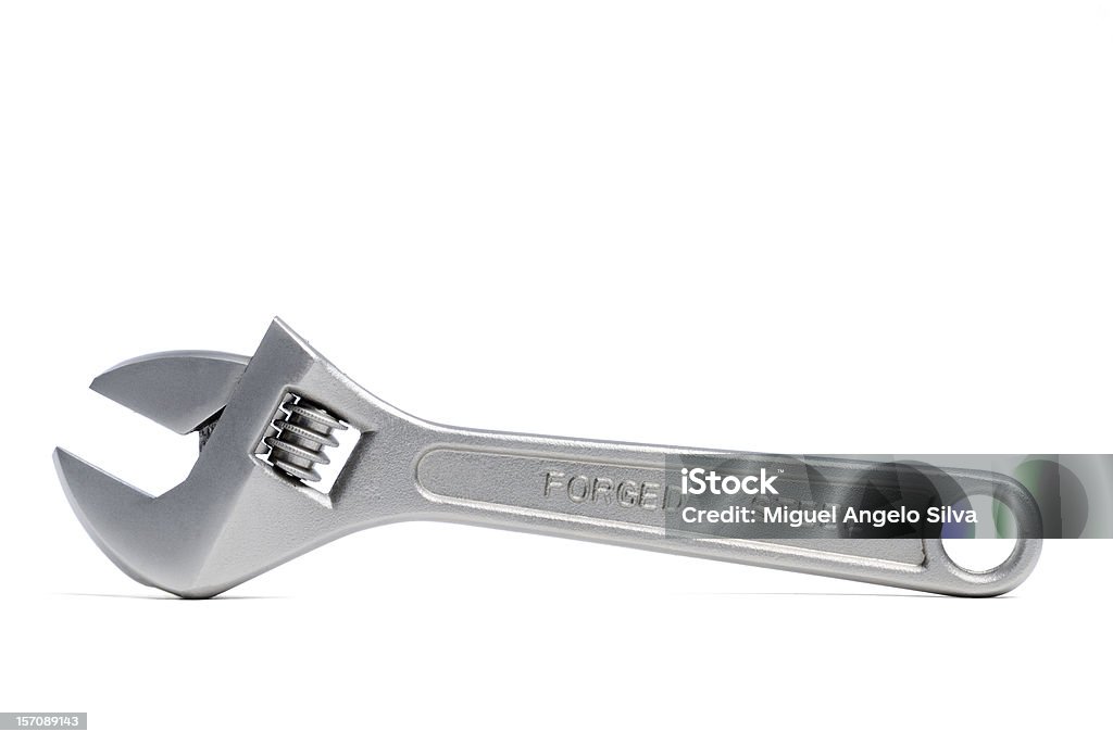 Adjustable Wrench Adjustable Wrench isolated on white background Adjustable Wrench Stock Photo