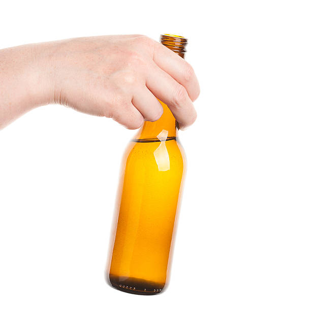 istock Beer bottle in the hand 157096578