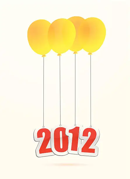 Vector illustration of new year 2012 concepts