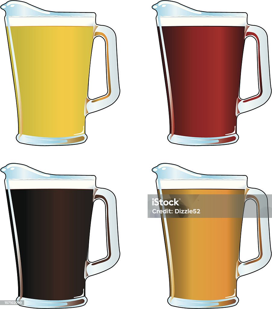 La bière Pitchers - clipart vectoriel de Alcool libre de droits