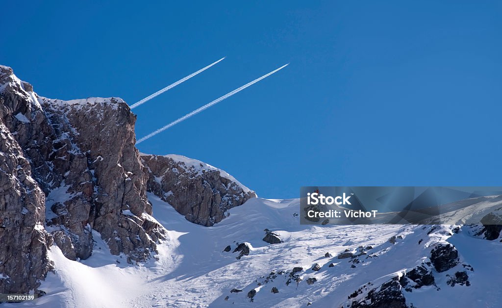 Trace in the sky - Lizenzfrei Am Rand Stock-Foto