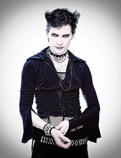 Photo of goth-style man