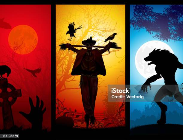 Halloween A Tema - Immagini vettoriali stock e altre immagini di Halloween - Halloween, Spettrale, Orrore