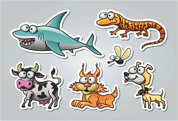 Vector illustration of Illustrated animals