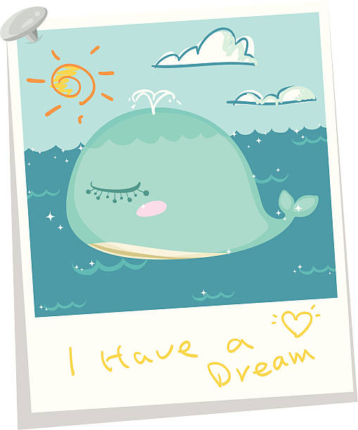 Whale vector art illustration