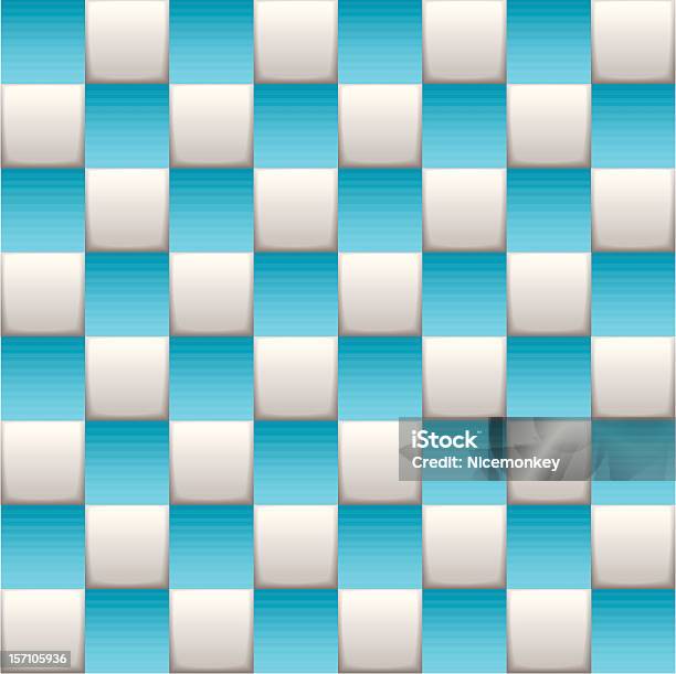 Checkered Moduł Blue - Stockowe grafiki wektorowe i więcej obrazów Bez ludzi - Bez ludzi, Biały, Cień