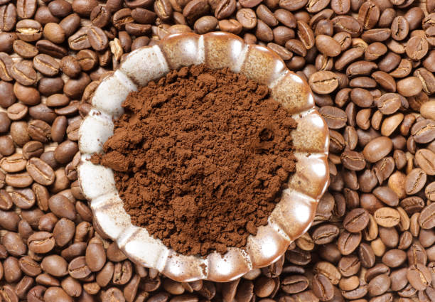 istock Circle of Coffee Bean and Coffee. 1571060734