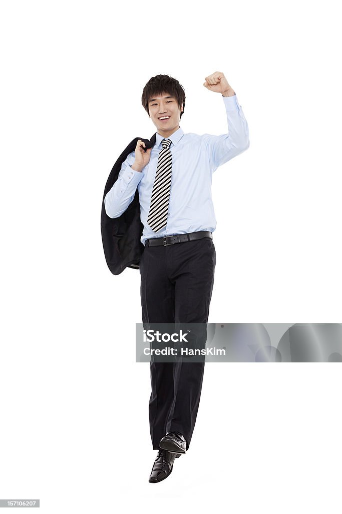 business man Jumping - Lizenzfrei Asiatischer und Indischer Abstammung Stock-Foto