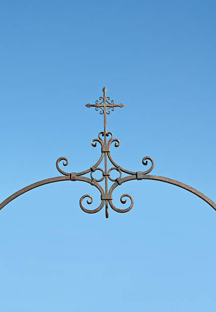 istock Wrought Iron Metal Cross 157106684