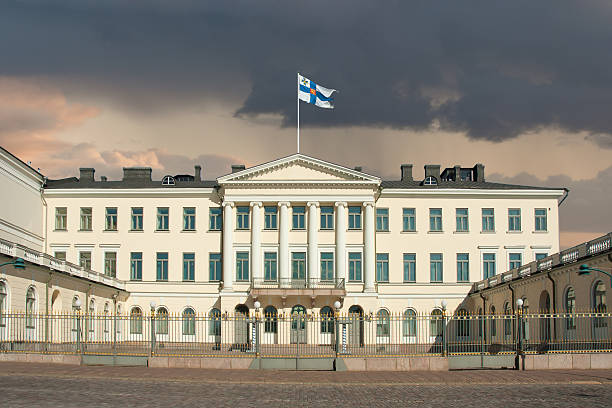 Presidential Palace in Helsinki stock photo