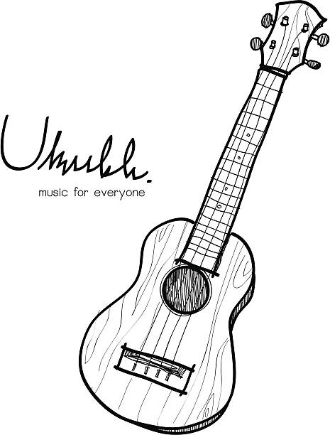 ukulele-skizze - uke stock-grafiken, -clipart, -cartoons und -symbole