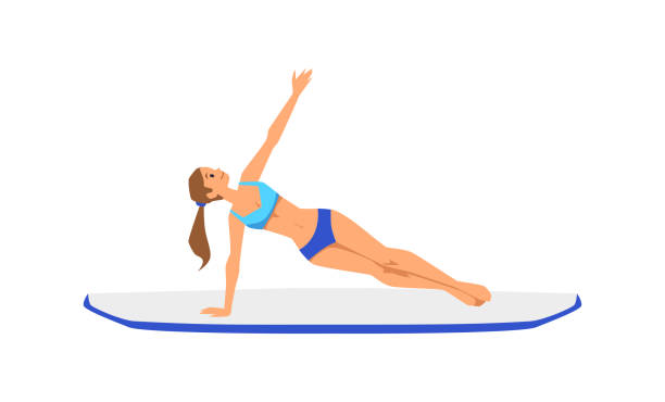 Side Plank Vector 50+ Yoga Side Plank Pose Cartoon Vector Illustration Stock ...