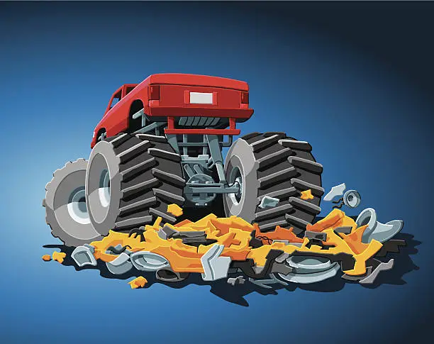 Vector illustration of Monster Truck