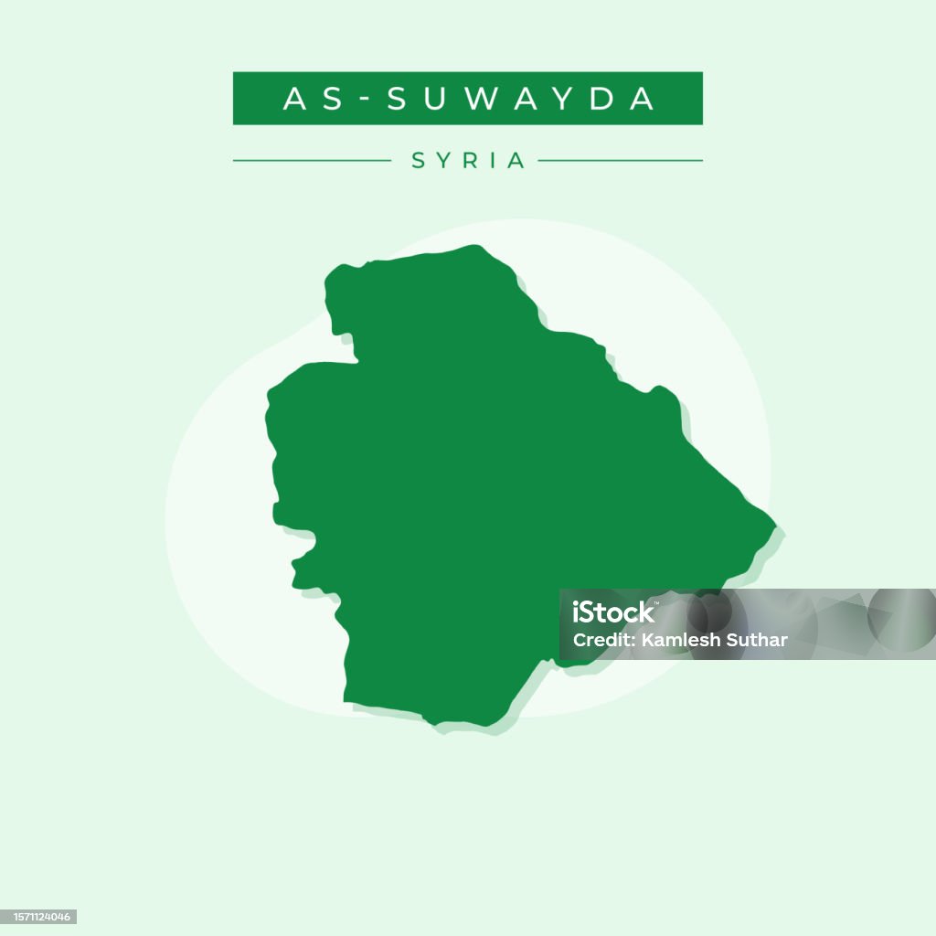 Suweida Map Vector Illustration Vector Of Assuwayda Map Syria Stock Illustration ...