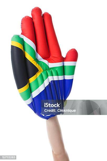 Mano Bandiera Del Sud Africa - Fotografie stock e altre immagini di Bandiera del Sud Africa - Bandiera del Sud Africa, Calcio - Sport, Guanto - Capo di vestiario