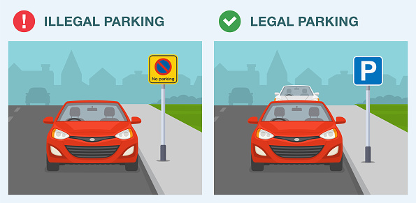 Outdoor parking rules and tips in United Kingdom. 