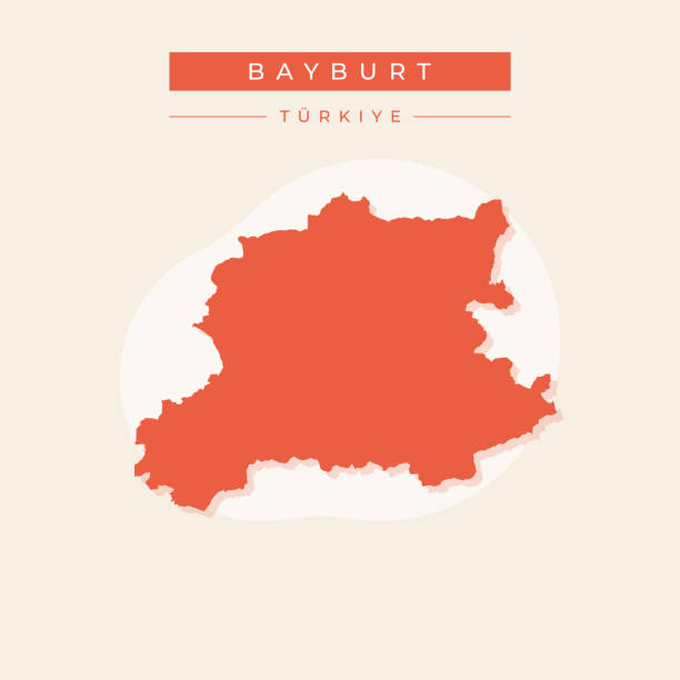 Vector illustration vector of Bayburt map Turkey Vector illustration vector of Bayburt map Turkey bayburt stock illustrations