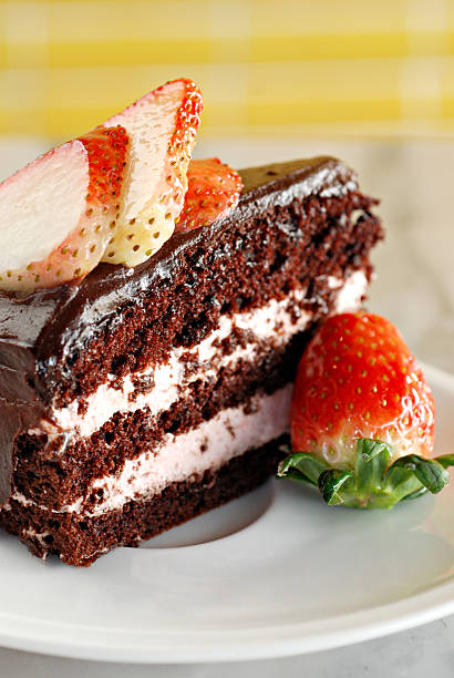 istock Chocolate cake with strawberry 157115120