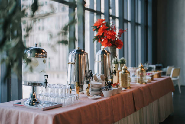 istock Refreshment snack, light finger food and coffee in seminar 1571183239