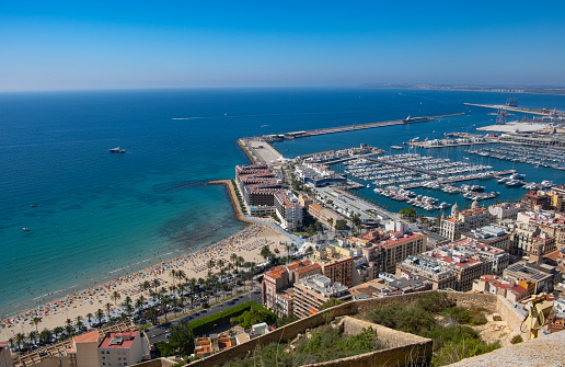 Spain - Alicante - Panorama of the town of Alicante