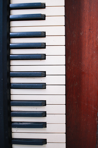 old piano keys