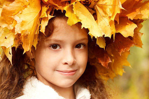 istock Girl in a yellow head wreath 157123741