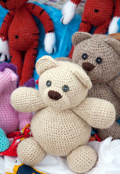 istock Knitted soft toys 157129350