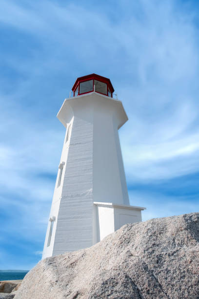 istock Peggy's Cove Lighthouse Under A Blue Summer Sky, Nova Scotia, Canada 1571351738